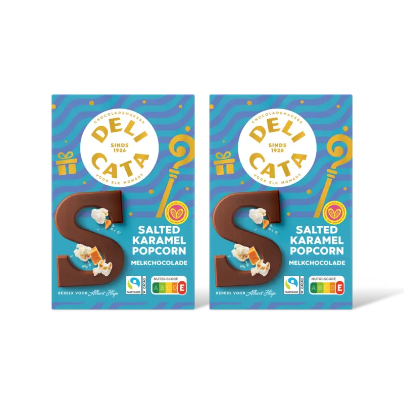 Delicata Chocoletter salted caramel popcorn 2pack