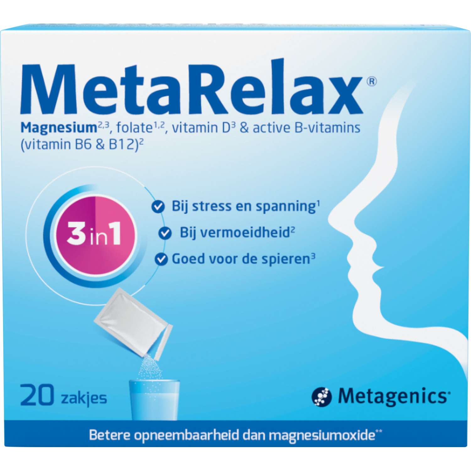 MetaRelax Magnesium 20 zakjes