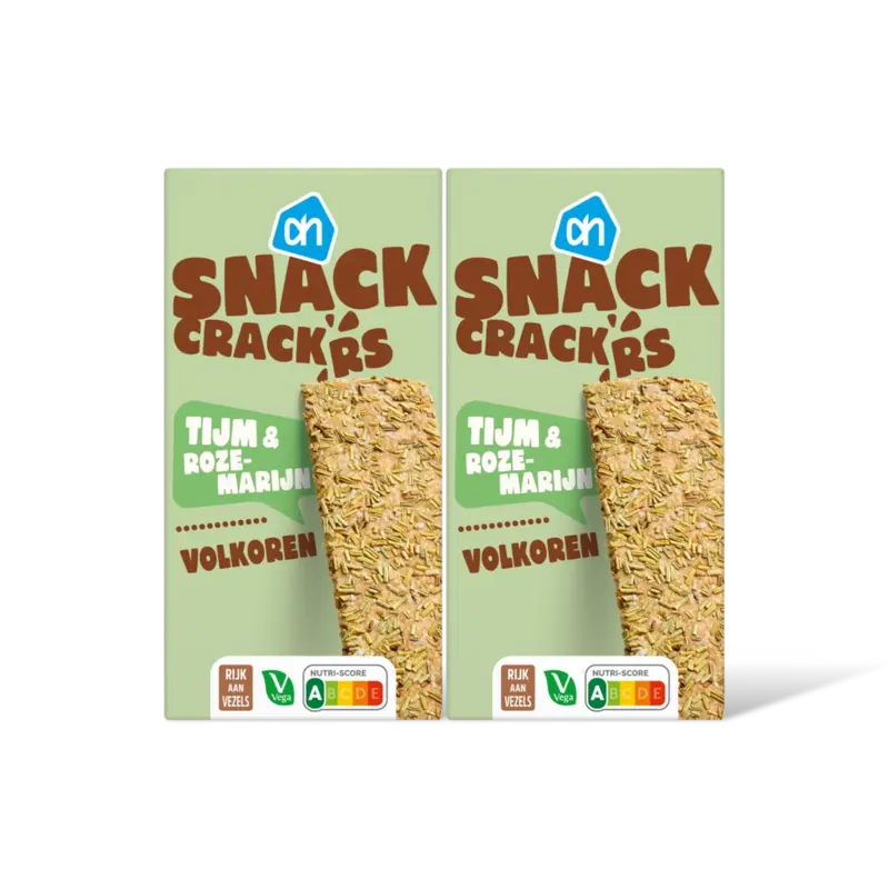 AH Snackcrackers tijm & rozemarijn 2-pack