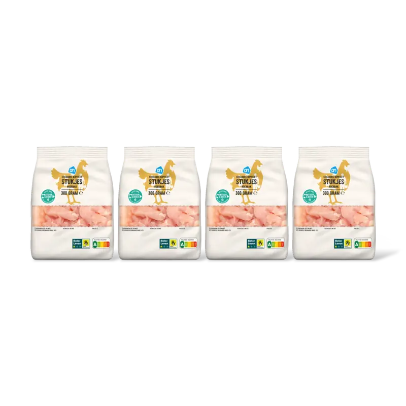 AH Scharrel kipfilet stukjes roerbak 4-pack