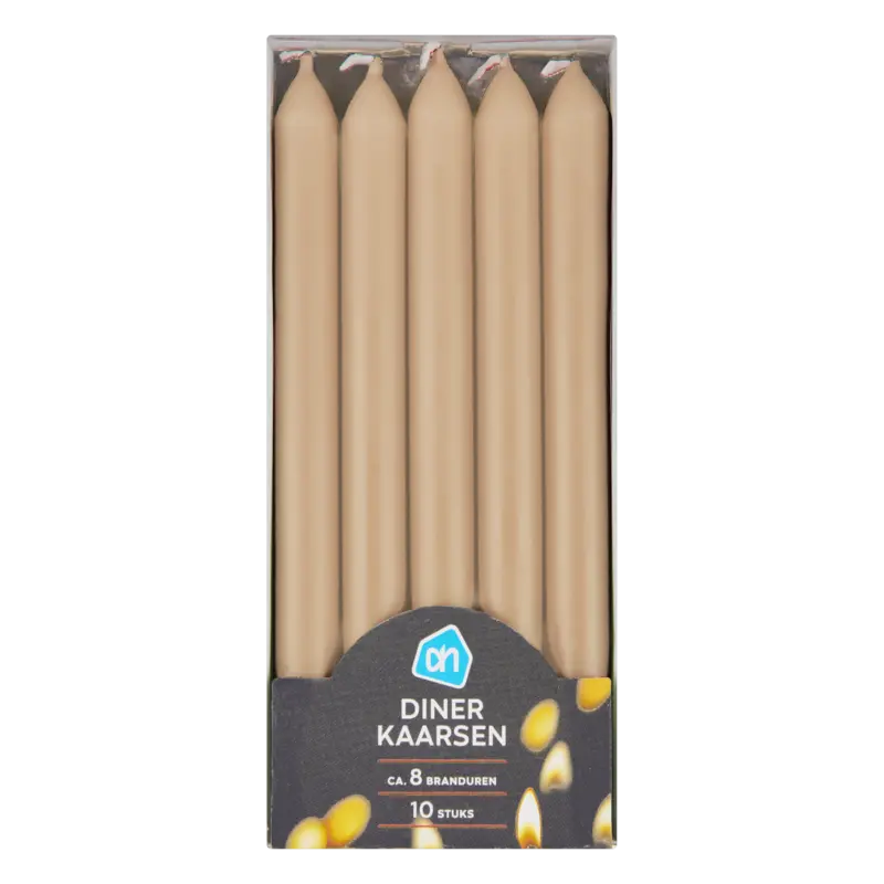 AH Dinerkaarsen beige 8 uur