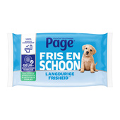 Page vochtig toiletpapier compleet navul