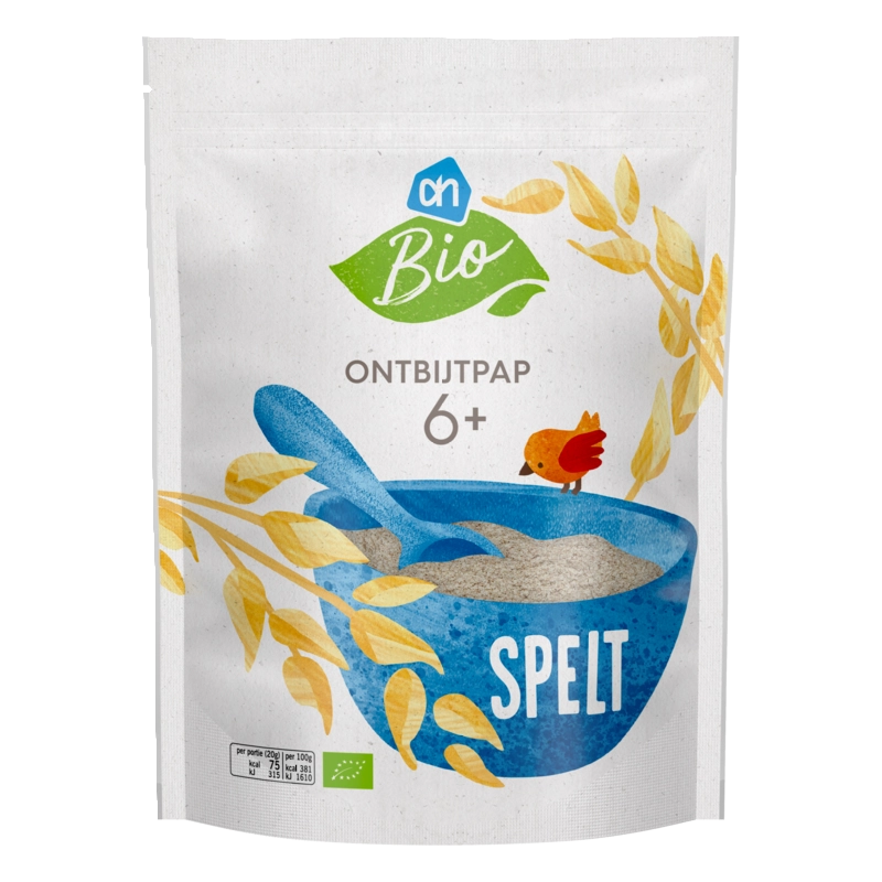 AH Biologisch Ontbijtpap spelt 6m+