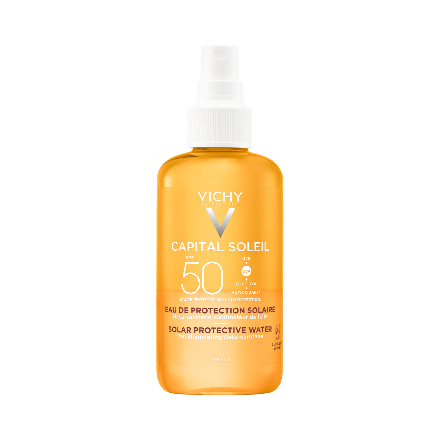Vichy Capital Soleil Zonbeschermend Water Bruine Teint SPF50 200 ML