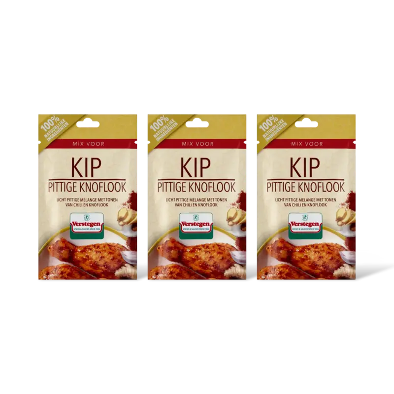 Verstegen Kruidenmix kip pittige knoflook 3-pack