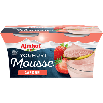 Almhof yoghurtmousse aardbei 2 x 95 g