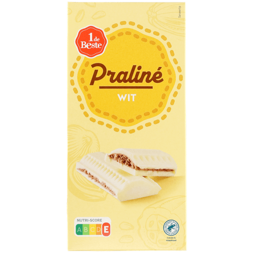 1 de Beste Chocoladereep praline wit
