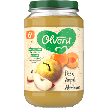 Olvarit Peer Appel Abrikoos 6+ Maanden 200 g