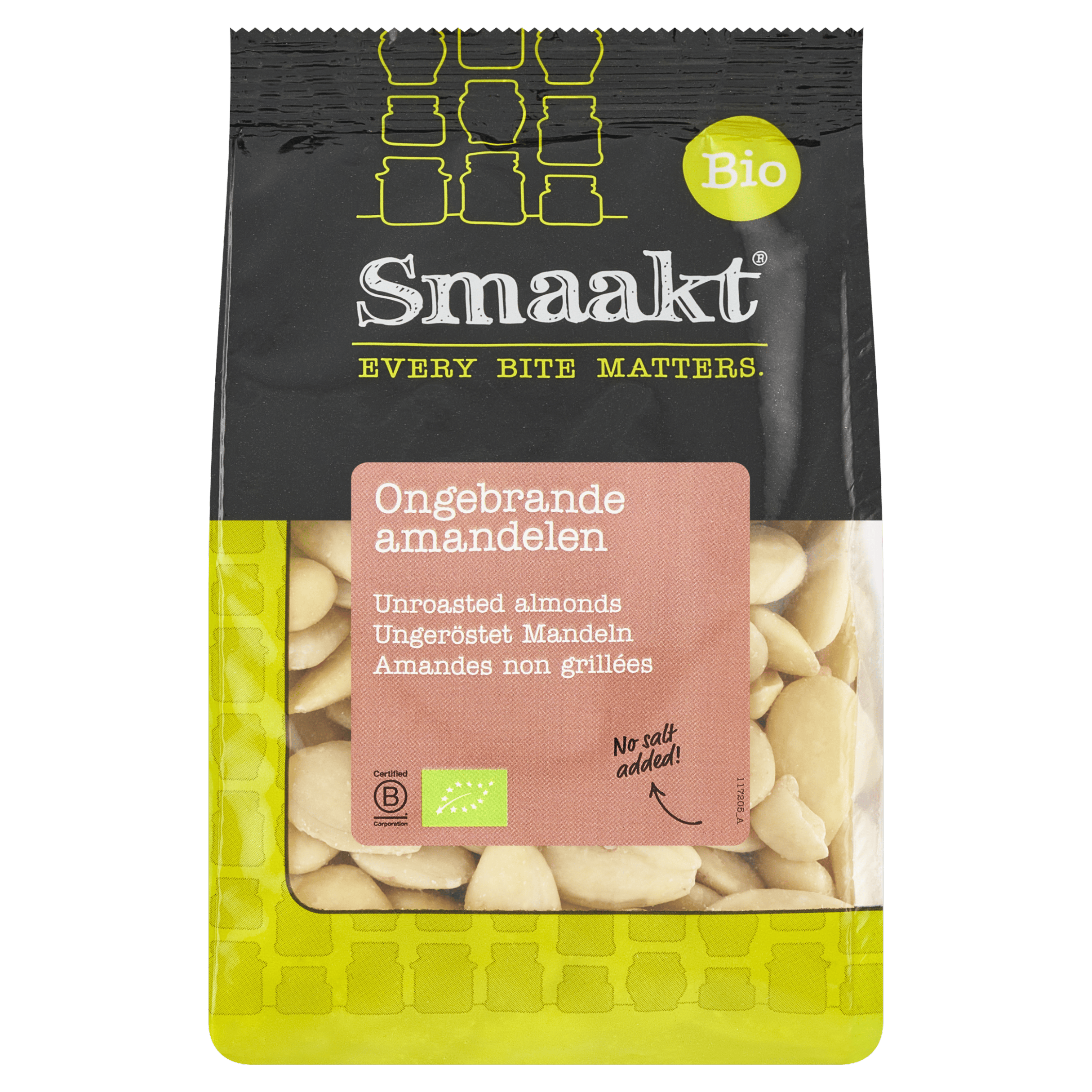 Smaakt Geblancheerde amandelen bio