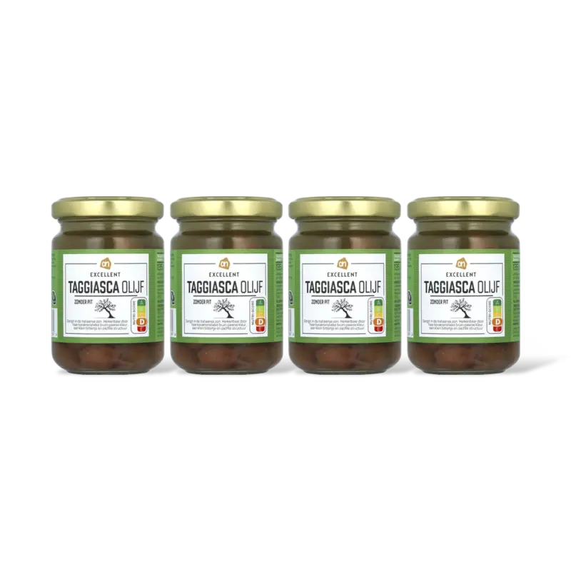 AH Excellent Taggiasca olijf zonder pit 4-pack