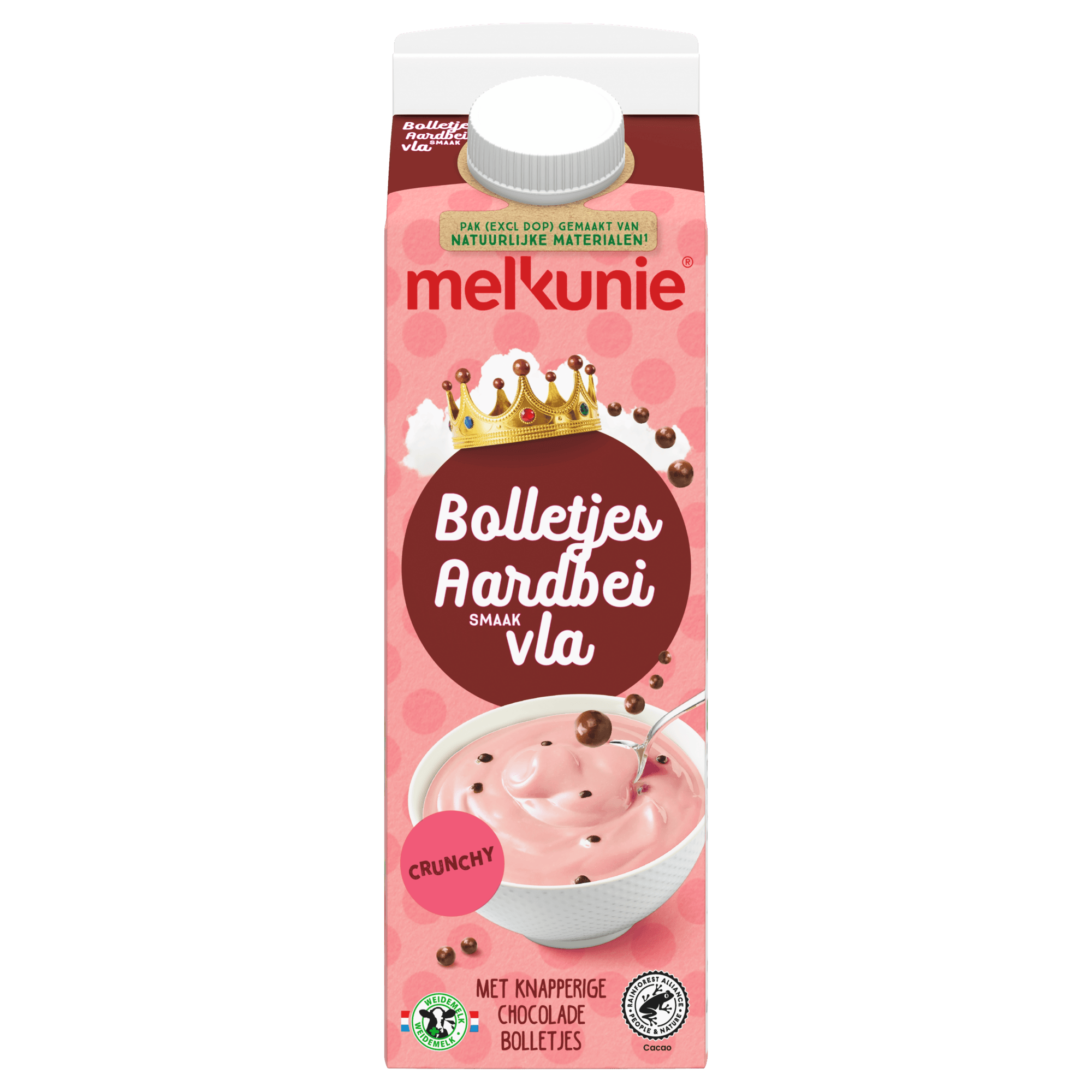 Melkunie Bolletjes Aardbei vla