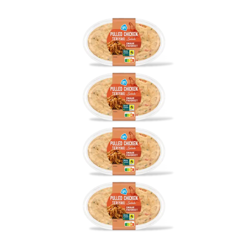 AH Pulled chicken teriyaki salade 4-pack