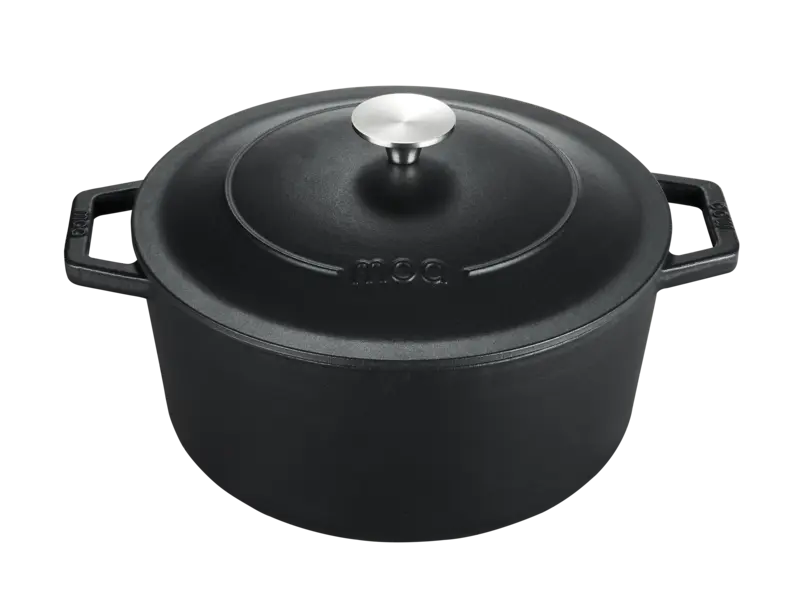 Lifegoods Cast iron rasserole 26cm 5,7 liter zwart