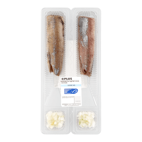 PLUS Maatjes Haringfilet 2st met uitjes