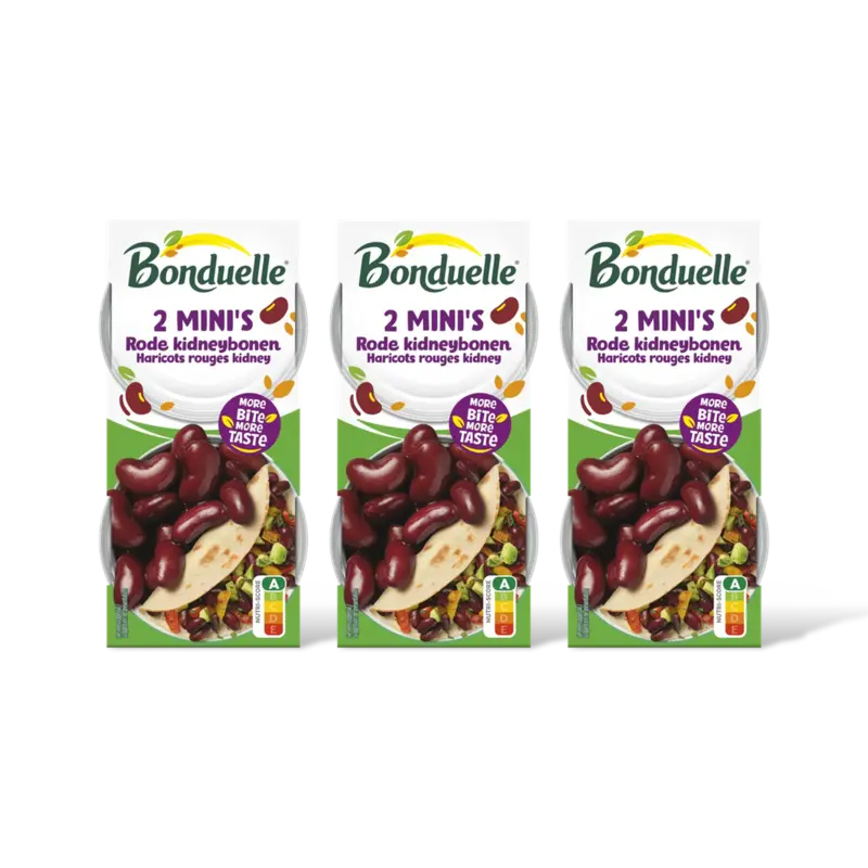 Bonduelle Bonduelle Rode kidneybonen 2 mini 3-pack