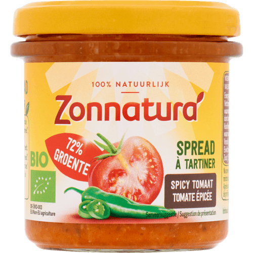 Zonnatura Groentespread spicy tomaat