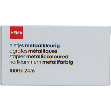HEMA Nietjes Metaalkleurig 24/6 1000 Stuks