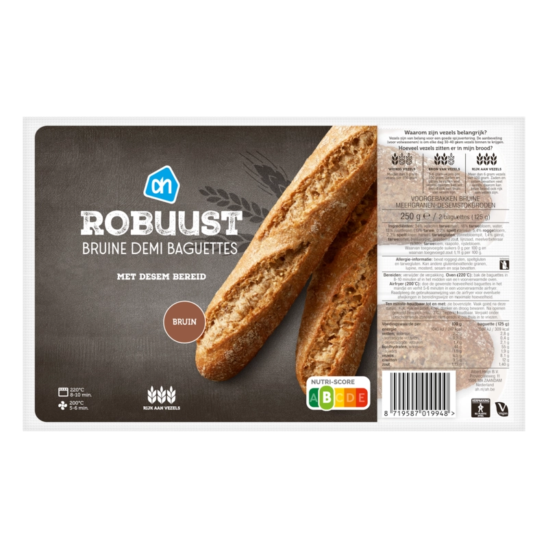 AH Robuust bruine demi baguettes