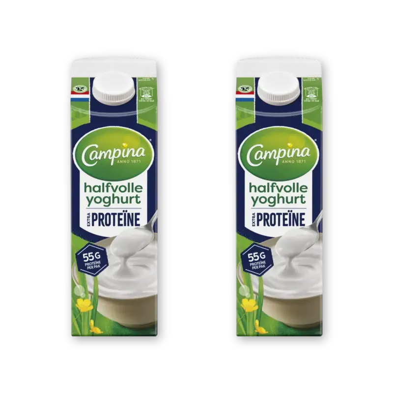 Campina Halfvolle yoghurt extra proteine 2-pack