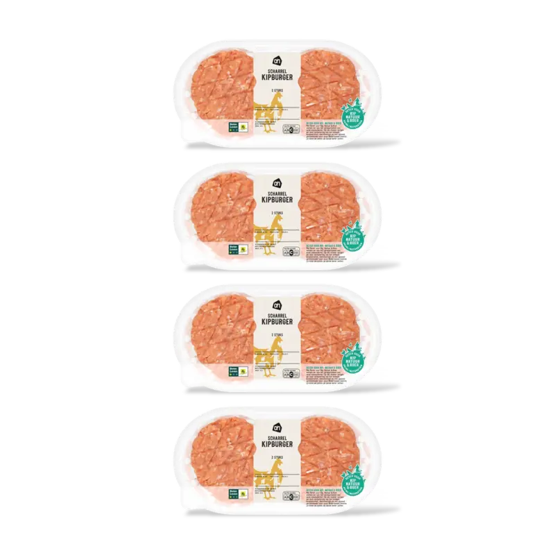 AH Scharrel kipburger 2 stuks 4-pack