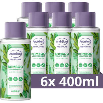 Andrélon Pro Nature Haarconditioner Bamboo Volume Boost 400 ml x 6