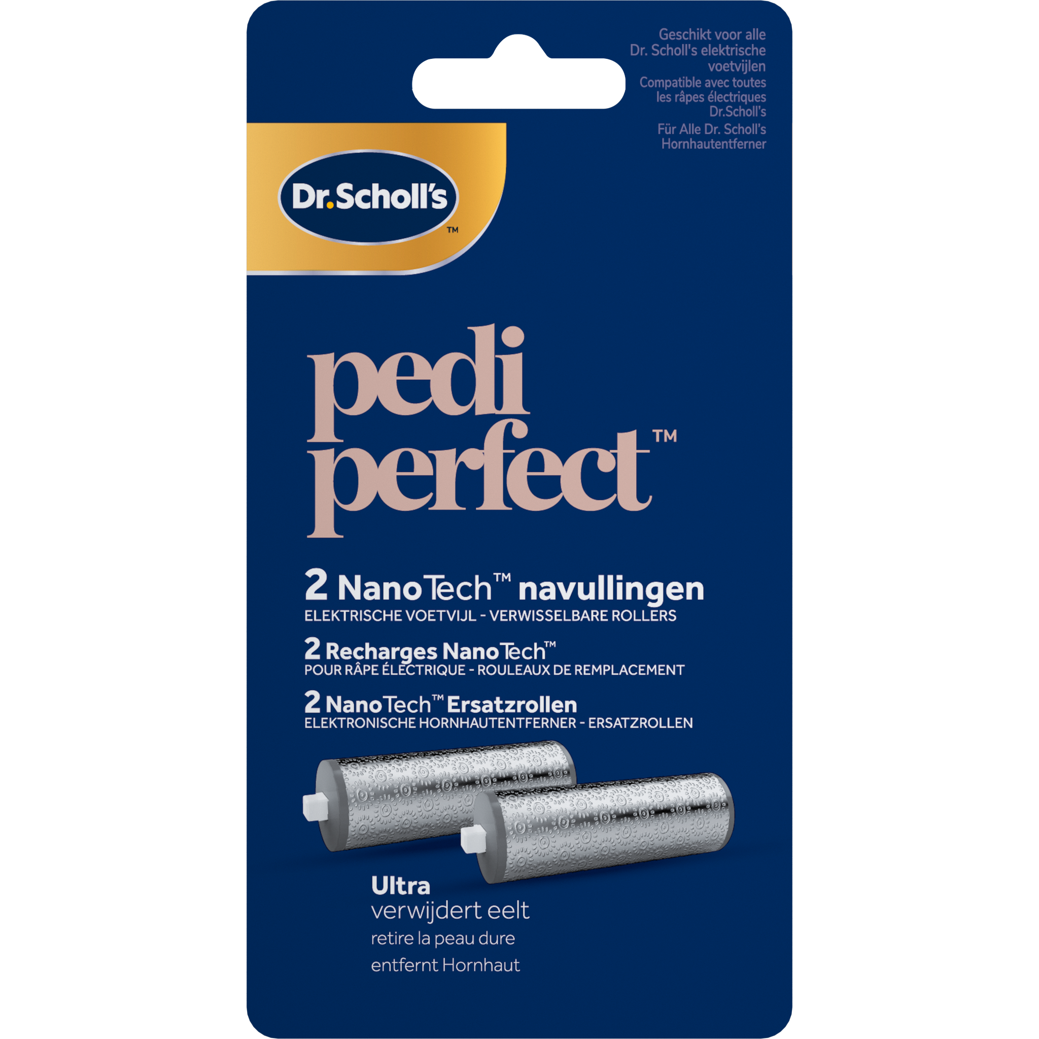 Dr.Scholl's Pedi Perfect NanoTech navullingen Elektrische Voetvijl 2 stuks