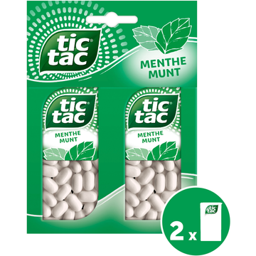 Tic Tac Pepermuntpastilles 2 x 49 g