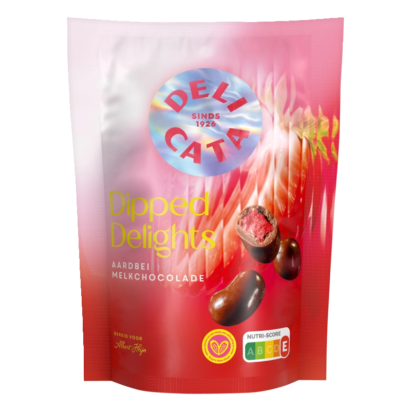 Delicata Dipped delights aardbei melkchocolade