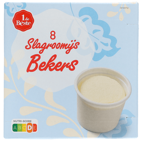 1 de Beste Slagroomijsbekers 8st.
