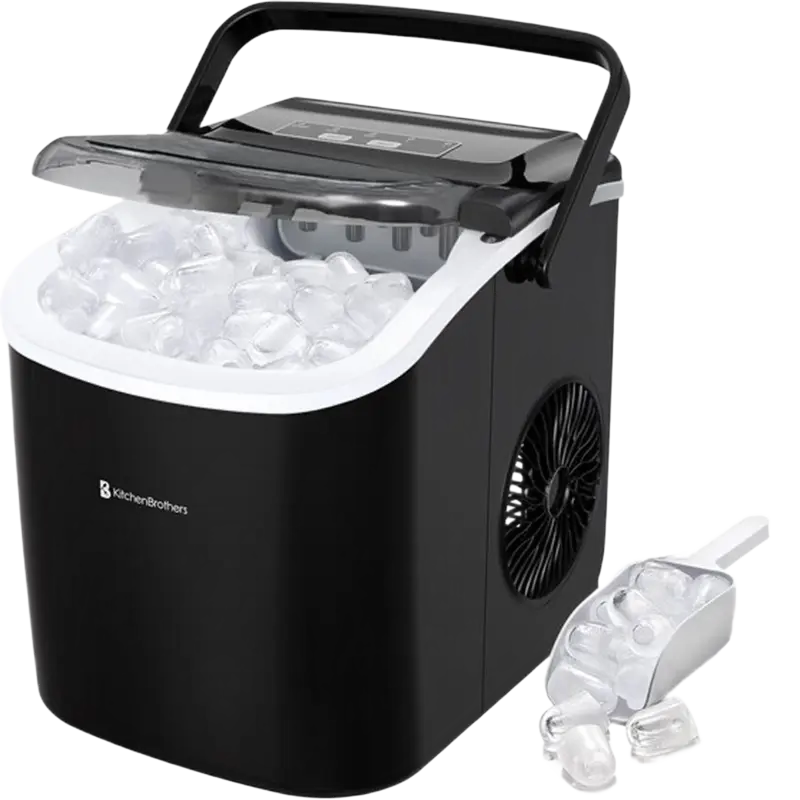 KitchenBrothers Ice cube maker machine black 1l
