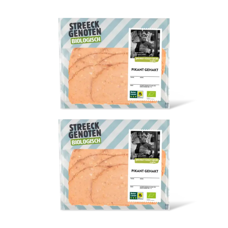 Streeckgenoten Biologisch pikant gehakt 2-pack