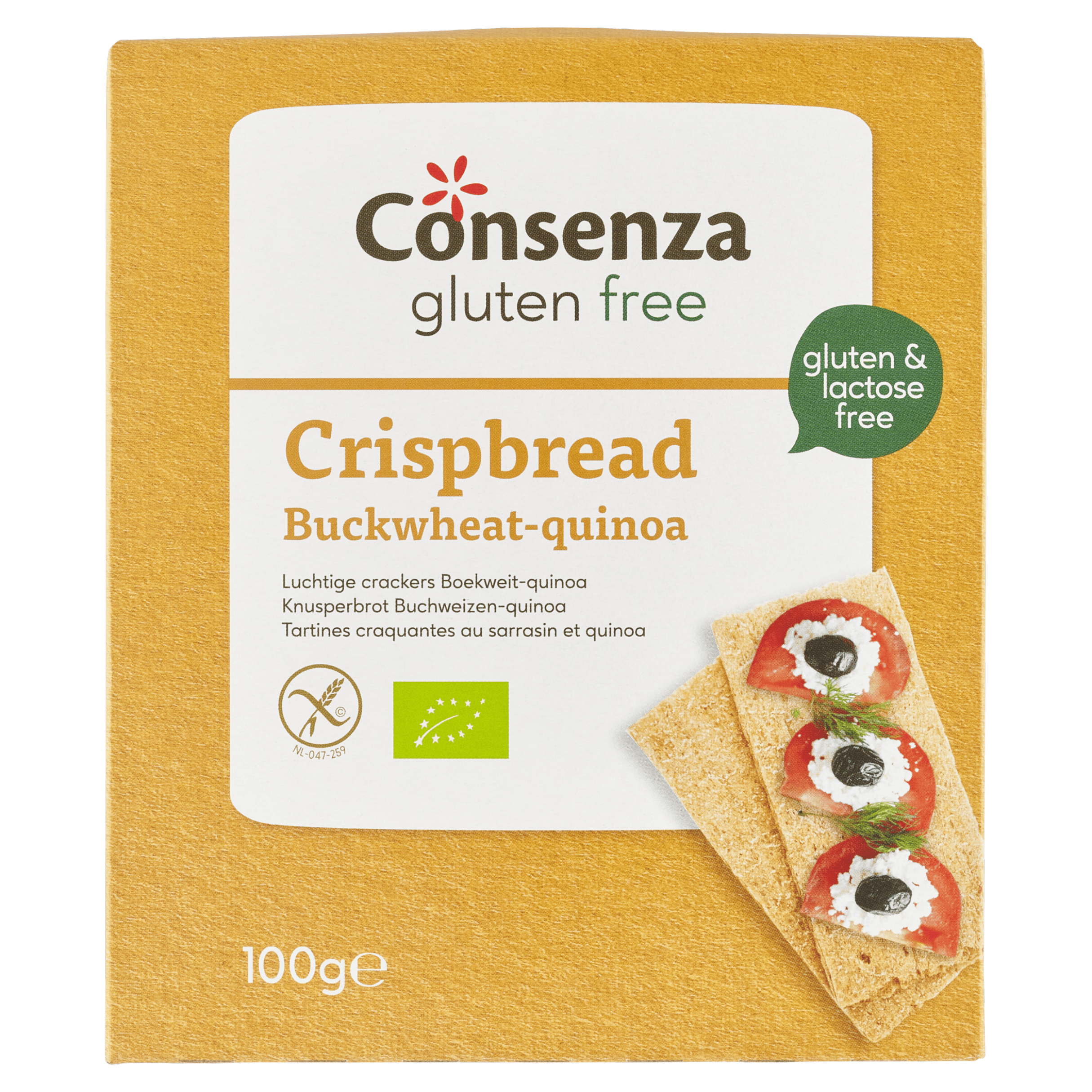 Consenza Luchtige cracker boekweit quinoa bio