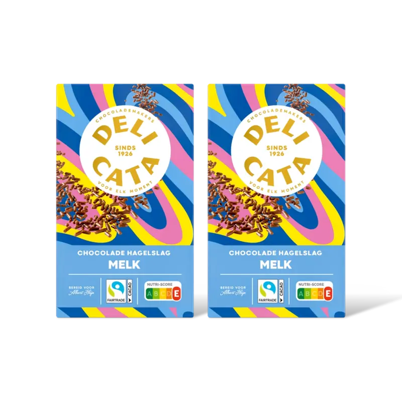Delicata Chocolade hagelslag melk 2-pack