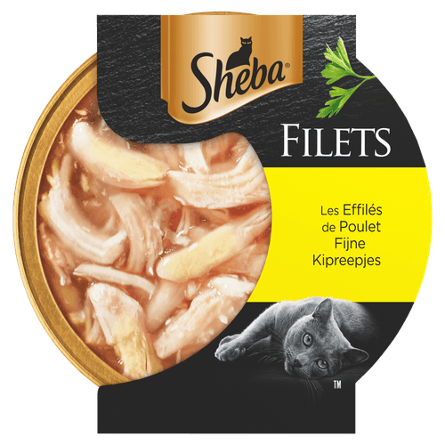 Sheba Kattenvoer filets fijne kipreepjes