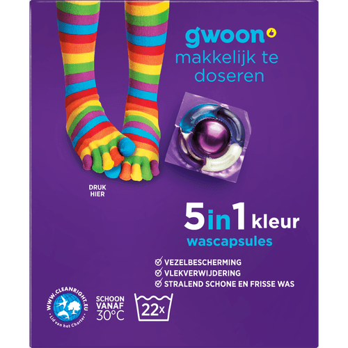 G'woon Wascapsules kleur