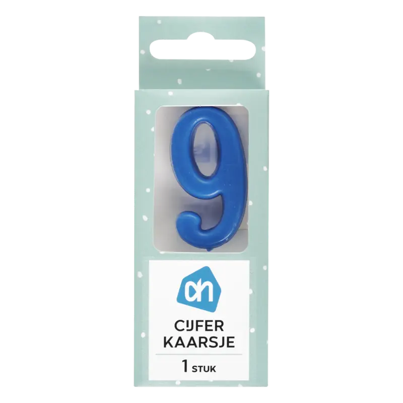 AH Kaars cijfer 9 kleur