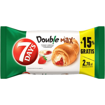 7Days Double Super Max Croissant met Aardbei- en Vanillevulling 110 g