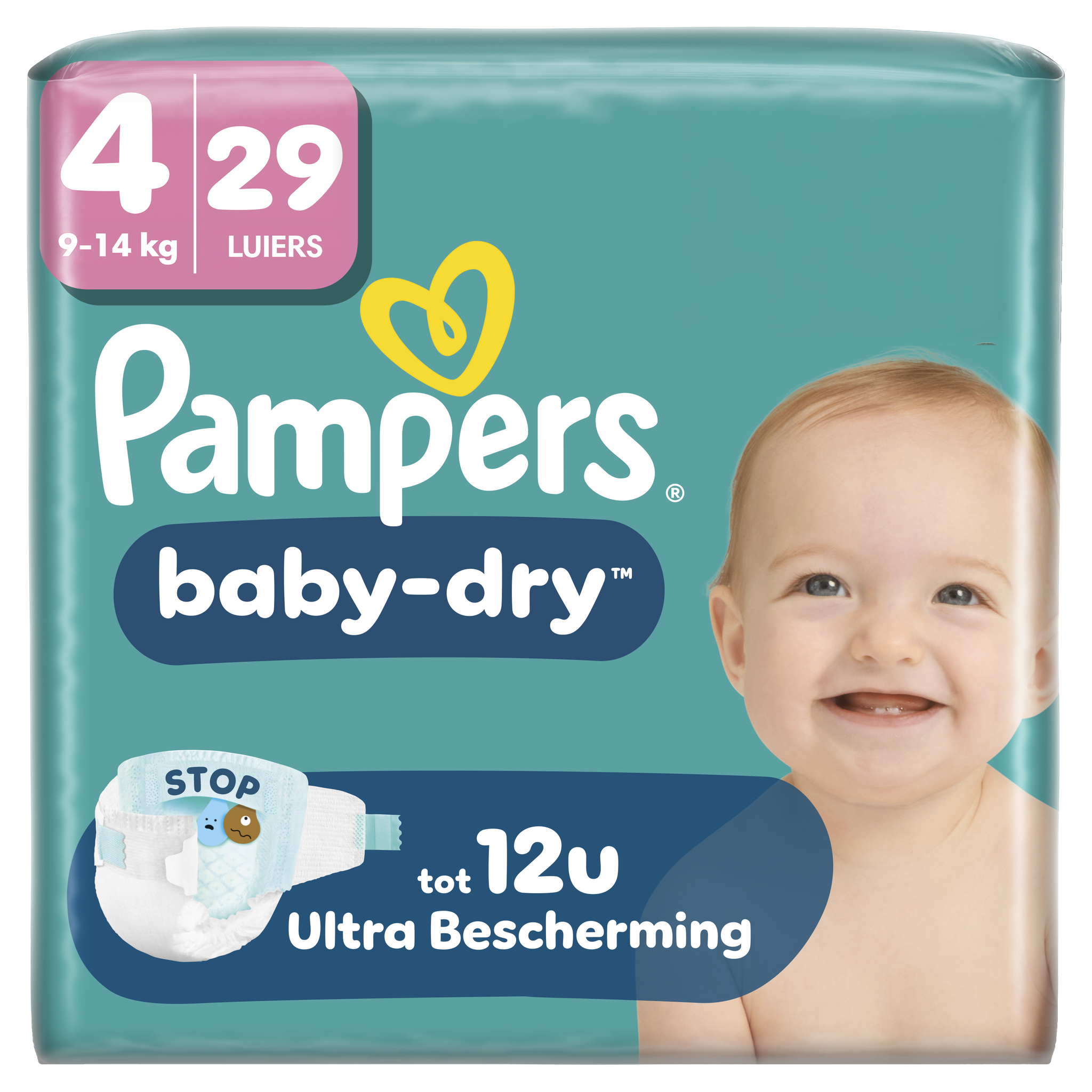 Pampers Baby Dry Luiers Maat 4 9-14 kg 29 stuks