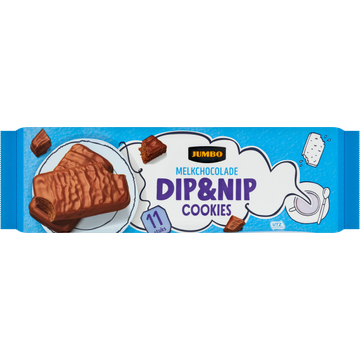 Jumbo Dip&Nip Cookies Melkchocolade 11 Stuks 200 g
