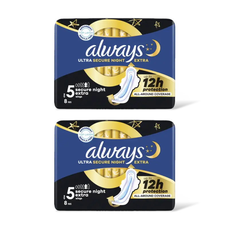 Always Ultra secure night extr maandverband 2pk