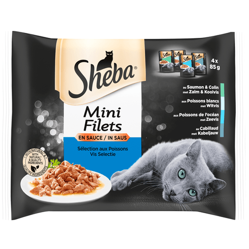 Sheba Mini filet in saus visselectie 4 stuks