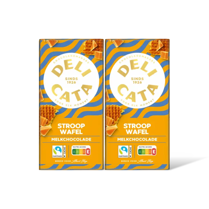 Delicata Reep melkchocolade stroopwafel 2-pack