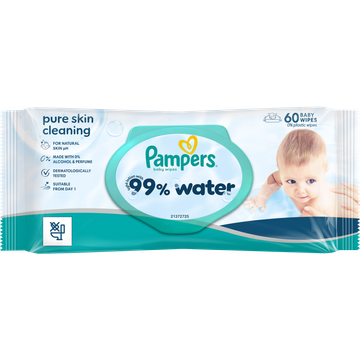 Pampers 99% Water 60 Babydoekjes