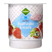 Melkan halfvolle kwark aardbei