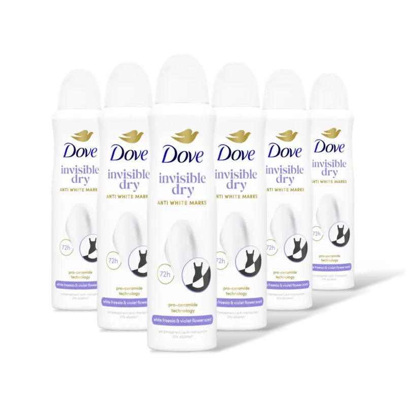 Dove Invisible dry deodorant spray 6-pack
