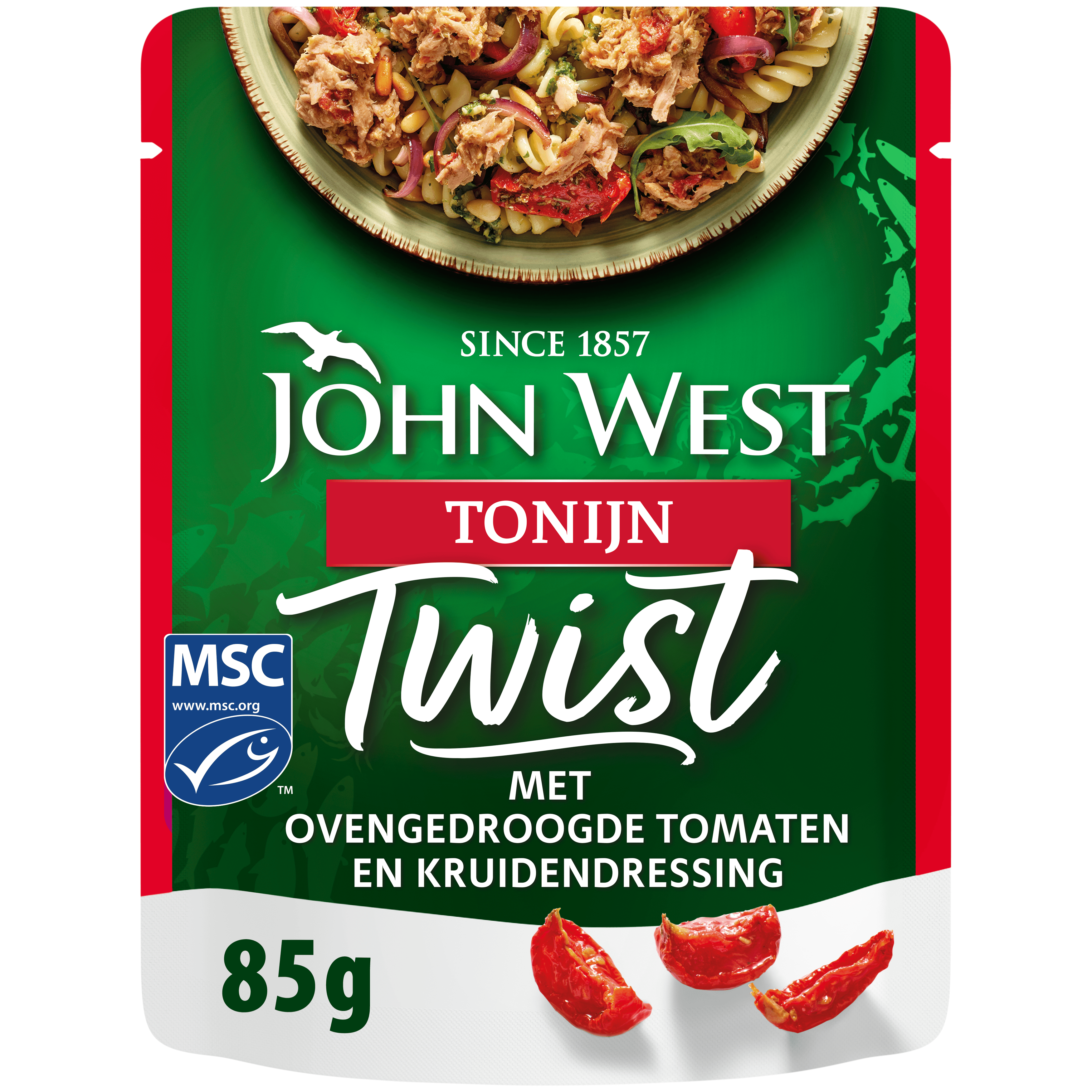John West Tonijn Twist Gedroogde Tomaat&Kruiden