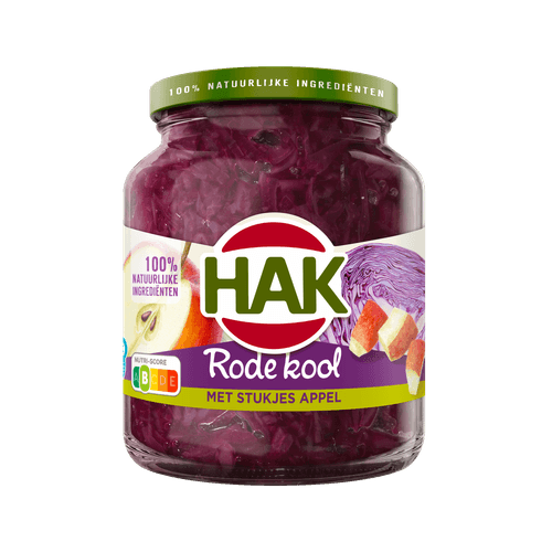 Hak Rode kool met stukjes appel