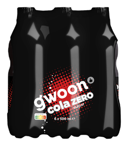 G'woon Cola Zero 6x500ml Fles