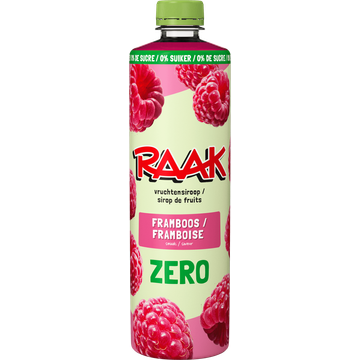 RAAK Vruchtensiroop Frambozen Zero Sugar 0,75L