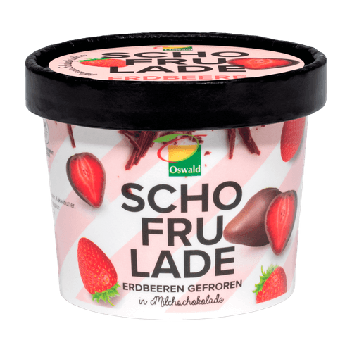 Aardbei in melkchocolade
